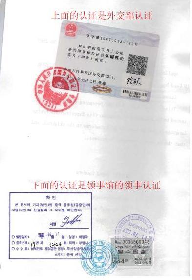 领事认证认证函